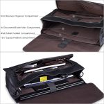 ESTARER Men's Leather Briefcase for Travel/Office/Business 15.6 Inch Laptop Messenger Bag - Image 5